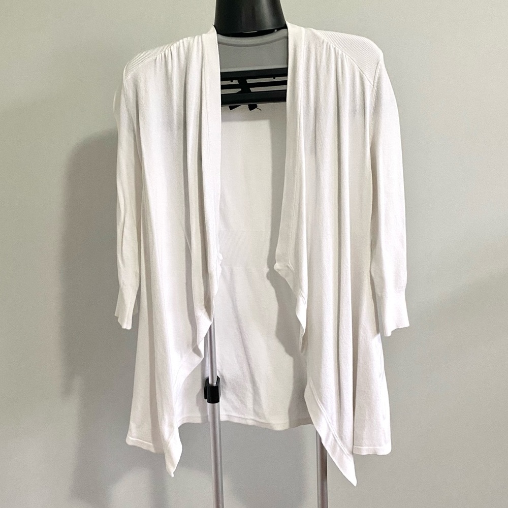 White black market cardigan/ too